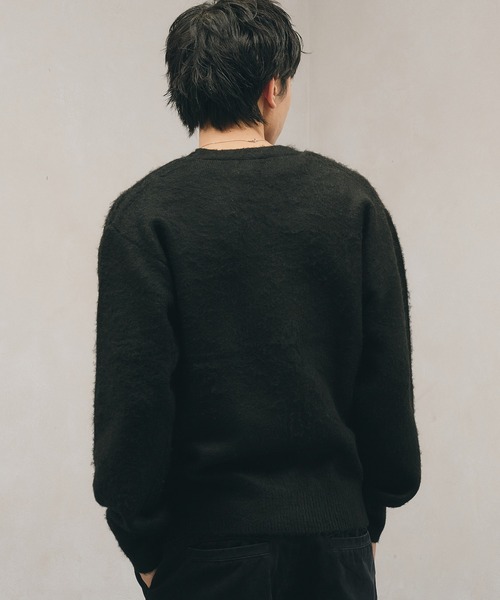 Adoon plain カーディガン Multi-Button Shaggy Knit Cardigan
