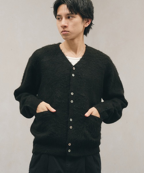 Adoon plain カーディガン Multi-Button Shaggy Knit Cardigan