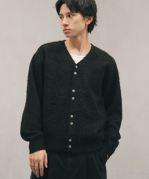 Adoon plain カーディガン Multi-Button Shaggy Knit Cardigan