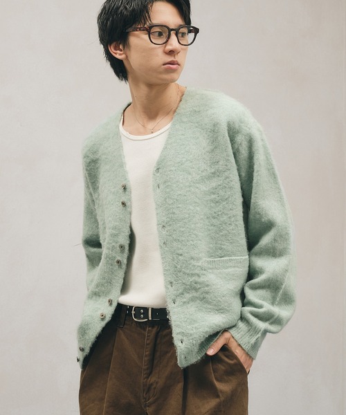 Adoon plain カーディガン Multi-Button Shaggy Knit Cardigan