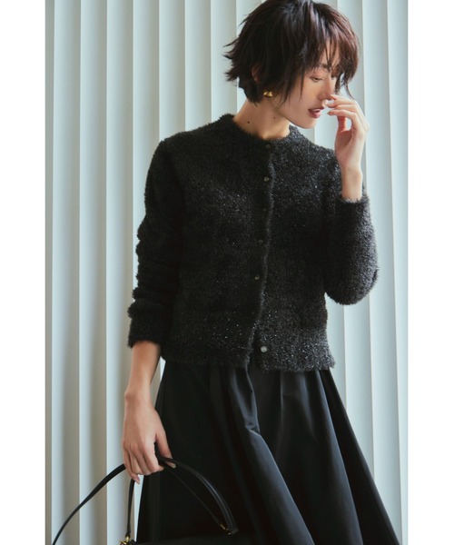 「Mila Owen」 ニットカーディガン 0 ブルー レディース_画像6