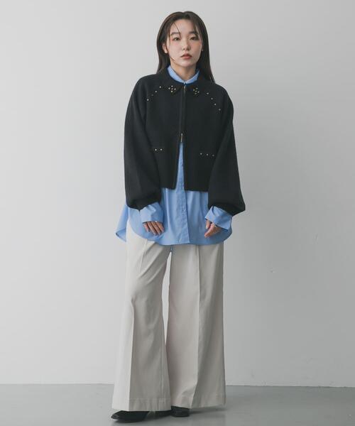 SENSE OF PLACE by URBAN RESEARCH カーディガン 「洗濯可」スタッズ