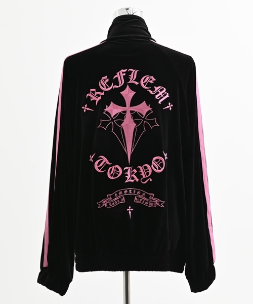 REFLEM（レフレム） ジャージ 「REFLEM/レフレム」クロス刺繍ベロア