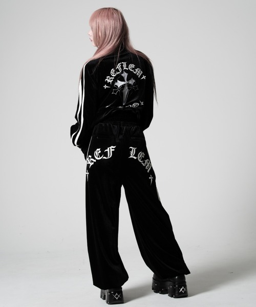 REFLEM（レフレム） ジャージ 「REFLEM/レフレム」クロス刺繍ベロア