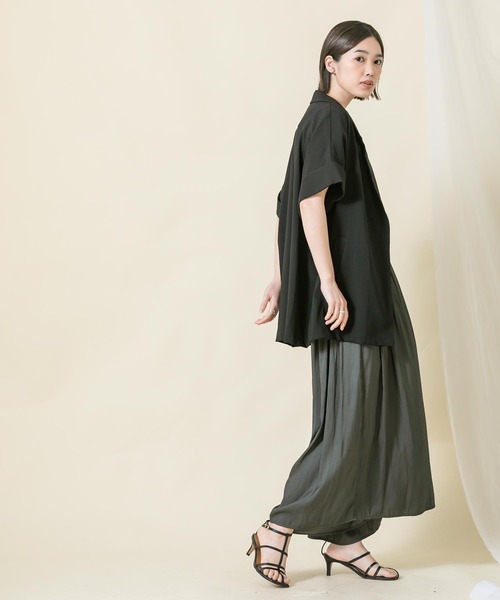 「Gready Brilliant」 「ACUTA」イージーパンツ FREE チャコールグレー レディース_画像3