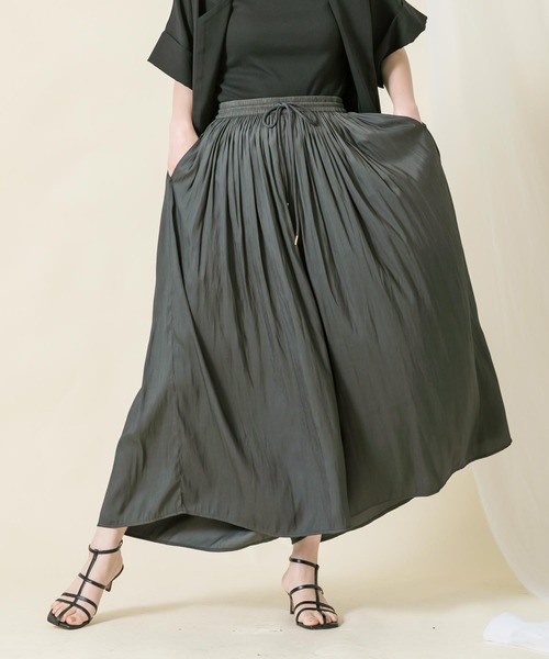 「Gready Brilliant」 「ACUTA」イージーパンツ FREE チャコールグレー レディース_画像5