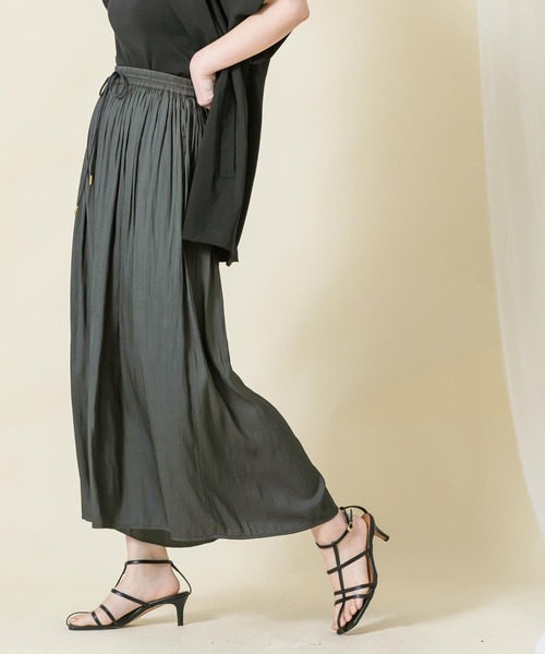 「Gready Brilliant」 「ACUTA」イージーパンツ FREE チャコールグレー レディース_画像6