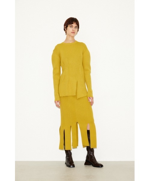 「THROW by SLY」 長袖ニット FREE イエロー レディース_画像6