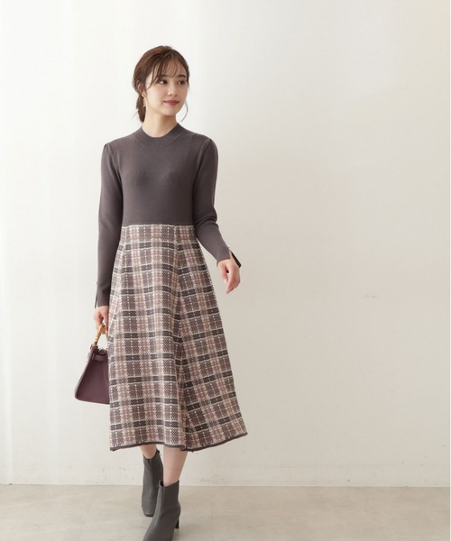 「PROPORTION BODY DRESSING」 長袖ワンピース SMALL グレー レディース_画像6