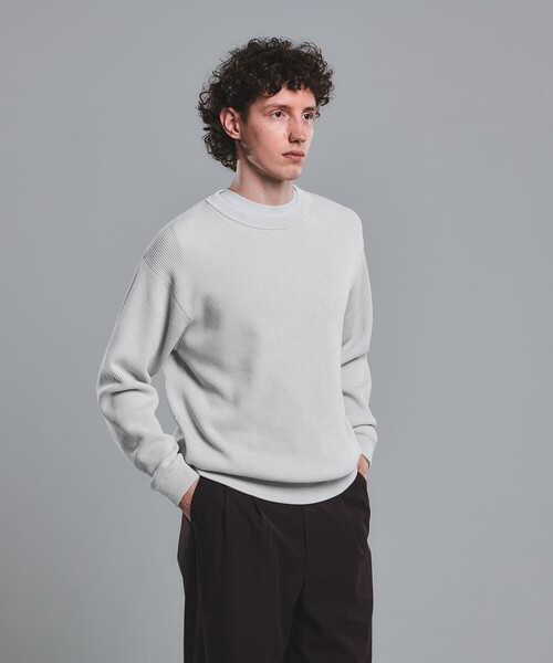 epa manニット　グレー×ホワイト ☆ドイツ発*ZARA*新作*ワッフルテクスチャーニット/GREY☆