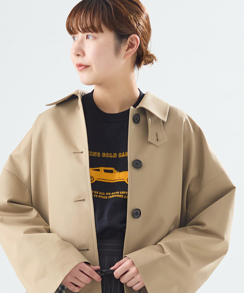 ジャーナルスタンダード　レザージュ　マンテコ　ステンカラーコート MANTECO/TWEEDスタンドコート（その他ブルゾン／アウター）｜JOURNAL