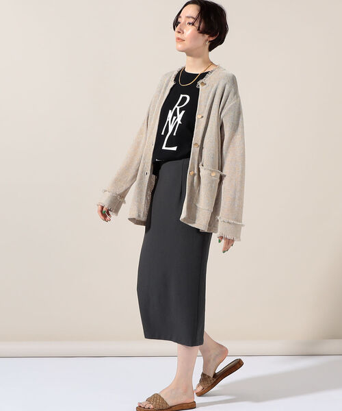 「Rie Miller」 ニットカーディガン 38 ブルー系その他3 レディース_画像5