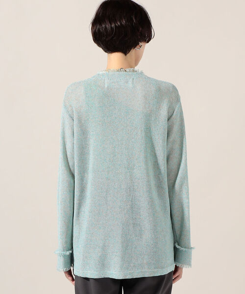 「Rie Miller」 ニットカーディガン 38 ブルー系その他3 レディース_画像9