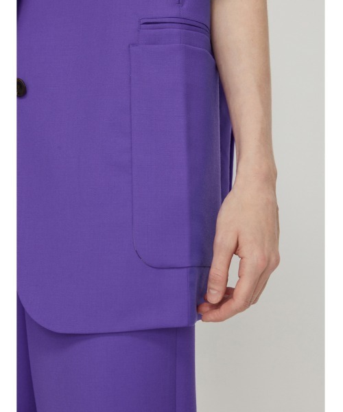 「JNBY」 テーラードジャケット 40 パープル レディース_画像6