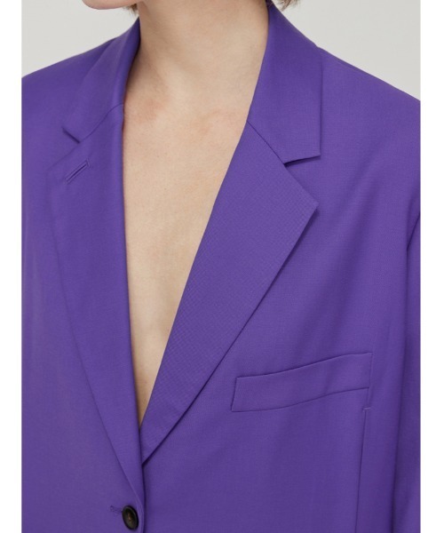 「JNBY」 テーラードジャケット 40 パープル レディース_画像7
