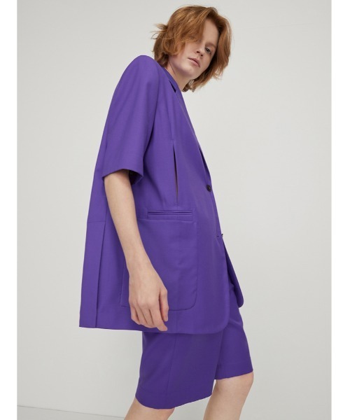 「JNBY」 テーラードジャケット 40 パープル レディース_画像8