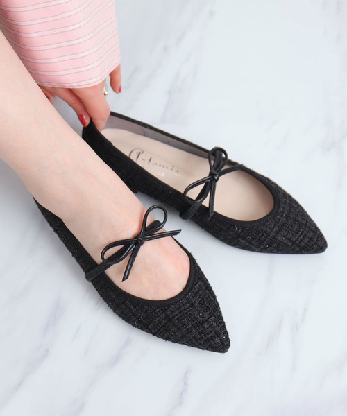 「artemis by DIANA」 フラットパンプス 22.0cm ブラック レディース_画像9