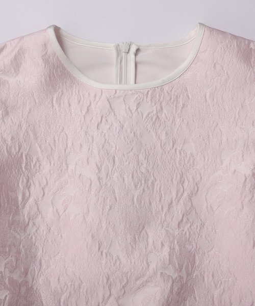 Fit more（フィットモア） ジャガード裾バルーントップス レディース