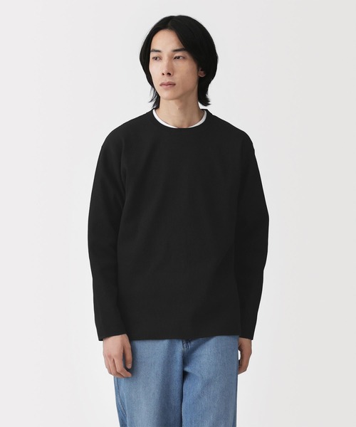 無印良品（MUJI） セーター ニット 紳士 乾きやすい洗えるリブ編み長袖