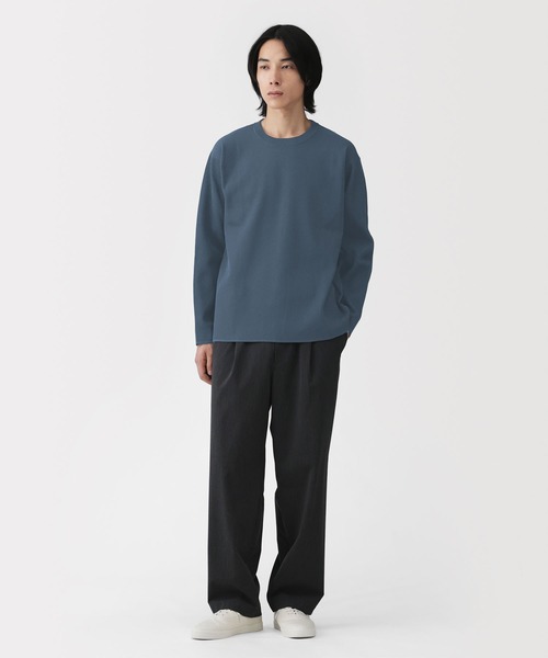 無印良品（MUJI） セーター ニット 紳士 乾きやすい洗えるリブ編み長袖