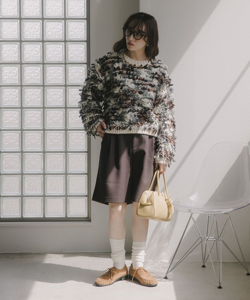 「210nouve」 長袖ニット FREE アイボリー レディース_画像6