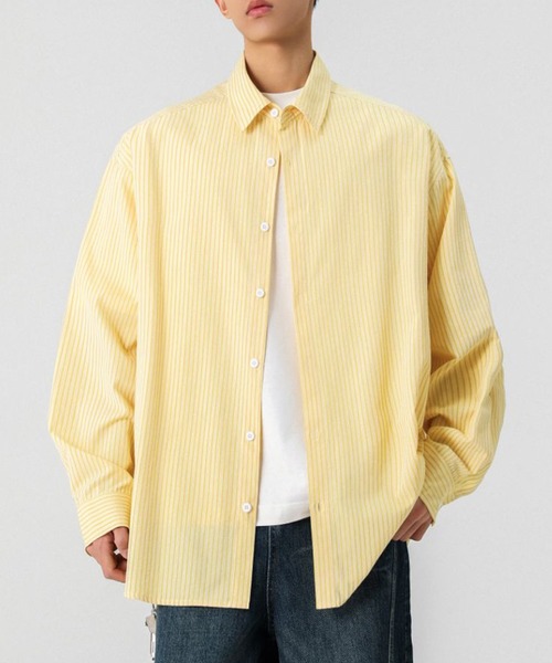 「CORPUS TOKYO」 長袖シャツ 1 イエロー メンズ_画像2
