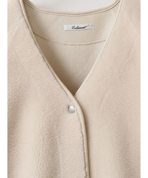 「enchainement」 ノーカラーコート フリー チャコールグレー レディース_画像5