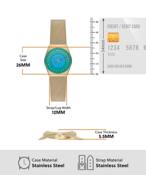 「SKAGEN」 アナログ腕時計 FREE ゴールド レディース_5