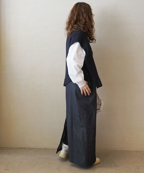 「JOURNAL STANDARD LUXE」 サロペットスカート FREE ネイビー レディース_5