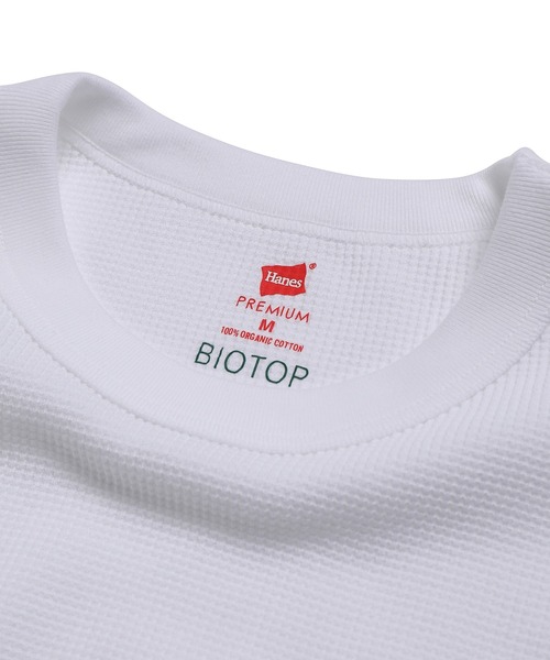 「BIOTOP」 長袖Tシャツ L ホワイト メンズ_画像6