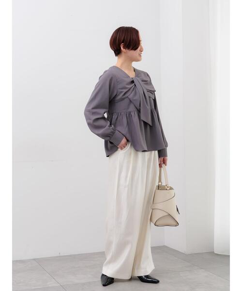 Te chichi（テチチ） パンツ シャイニーワイドパンツ(セットアップ可
