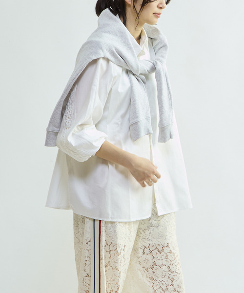 CONVERSE TOKYO ブラウス シャツ STAR LACE OVERSIZED SHIRT