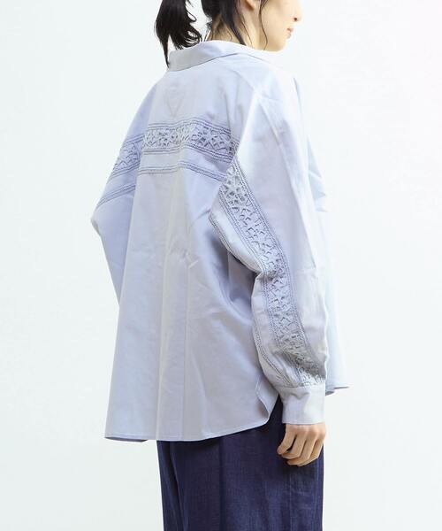 ⭐︎CONVERSE TOKYO バックレース　オーバーサイズシャツ⭐︎ CONVERSE TOKYO ブラウス シャツ STAR LACE OVERSIZED SHIRT