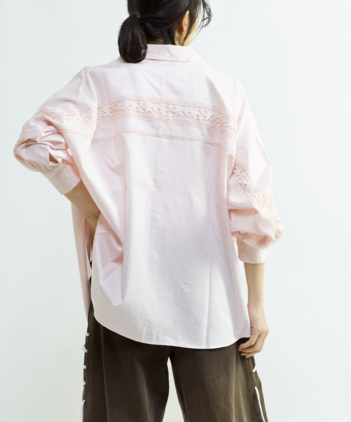 CONVERSE TOKYO ブラウス シャツ STAR LACE OVERSIZED SHIRT