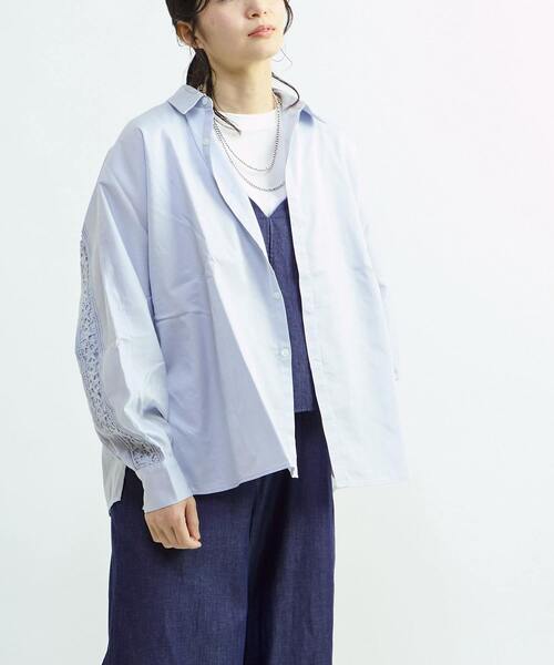 CONVERSE TOKYO ブラウス シャツ STAR LACE OVERSIZED SHIRT