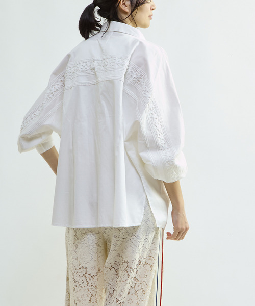 CONVERSE TOKYO ブラウス シャツ STAR LACE OVERSIZED SHIRT