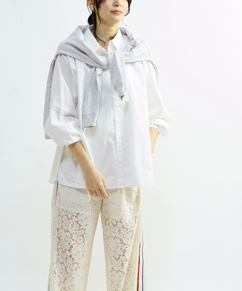 CONVERSE TOKYO ブラウス シャツ STAR LACE OVERSIZED SHIRT