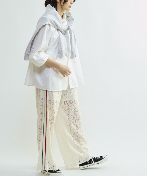 CONVERSE TOKYO ブラウス シャツ STAR LACE OVERSIZED SHIRT