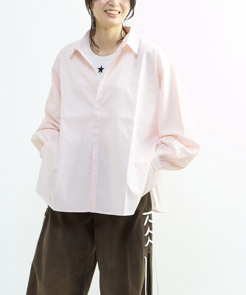 CONVERSE TOKYO ブラウス シャツ STAR LACE OVERSIZED SHIRT