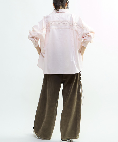 CONVERSE TOKYO ブラウス シャツ STAR LACE OVERSIZED SHIRT