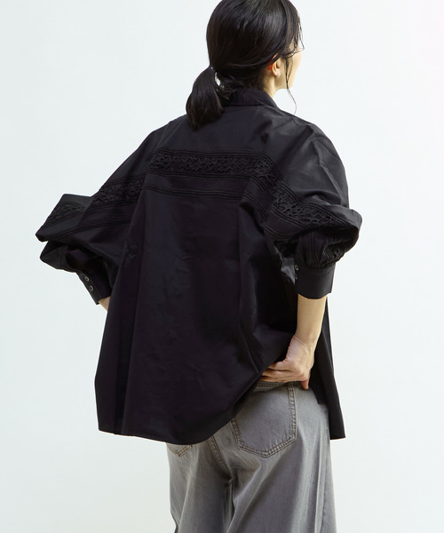 CONVERSE TOKYO ブラウス シャツ STAR LACE OVERSIZED SHIRT