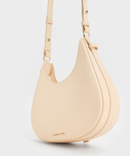 「CHARLES \u0026 KEITH」 2WAYバッグ M ベージュ レディースの画像