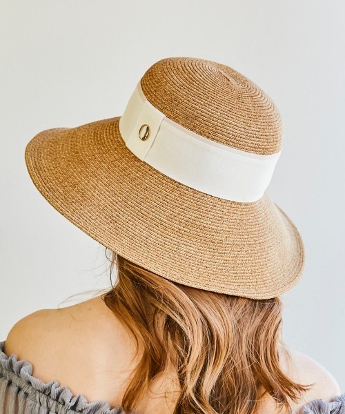 「Chapeau d' O」 ストローハット S(56cm) ブラック レディース_画像4
