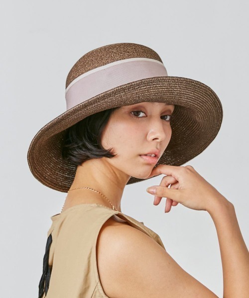 「Chapeau d' O」 ストローハット S(56cm) ブラック レディース_画像9