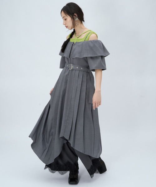 HARE（ハレ） ワンピース 半袖 2WAYオフショルイレヘムワンピース(HARE