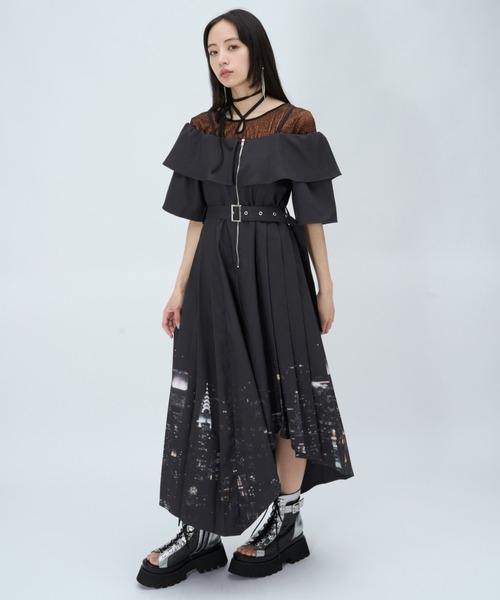 HARE（ハレ） ワンピース 半袖 2WAYオフショルイレヘムワンピース(HARE