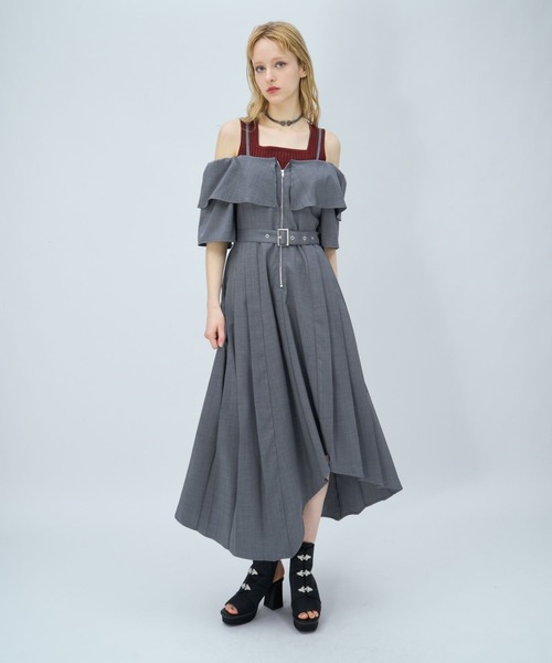 HARE（ハレ） ワンピース 半袖 2WAYオフショルイレヘムワンピース(HARE