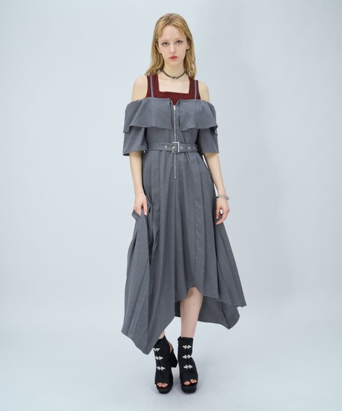 HARE（ハレ） ワンピース 半袖 2WAYオフショルイレヘムワンピース(HARE 