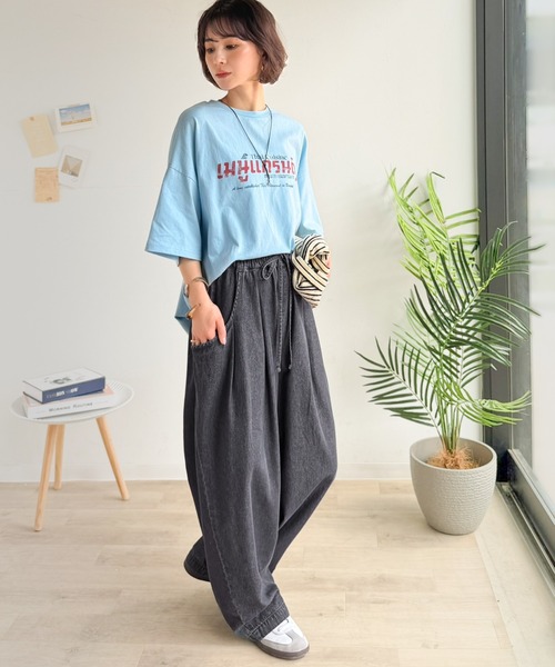 「Java」 イージーパンツ X-LARGE インディゴブルー レディース_画像6