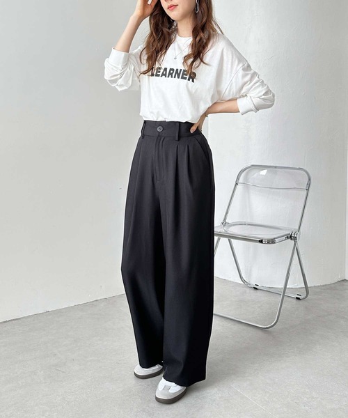 「GeeRA」 スラックス SMALL チャコール レディース_画像9